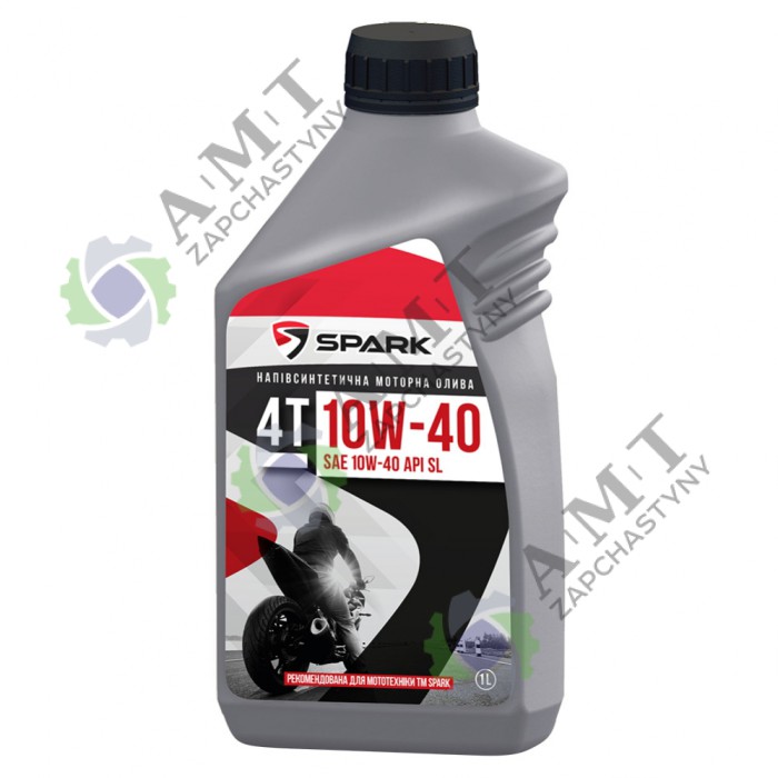 Масло моторное для малых 4-х тактных двигателей SPARK 4T 10W-40API SL, канистра 1л ПЭ