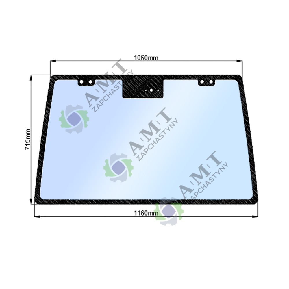 Стекло заднее JM 804 (h=715, L=1060х1160) НОВОЕ