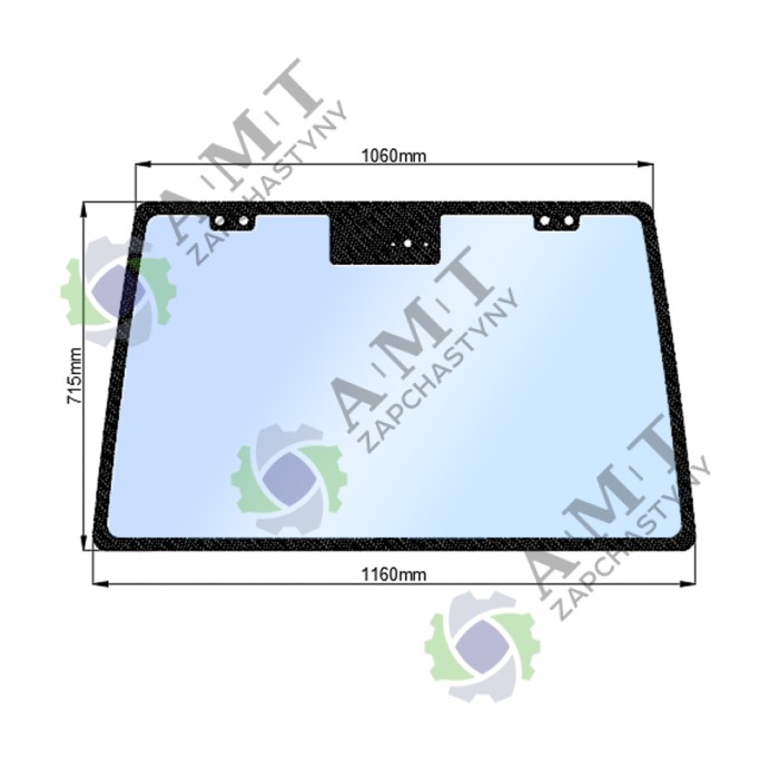 Стекло заднее JM 804 (h=715, L=1060х1160) НОВОЕ