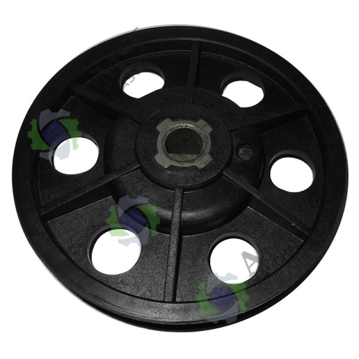 Шків (D=155 мм, d=17 мм, гладкий, втул. метал 30 мм) бетономішалки