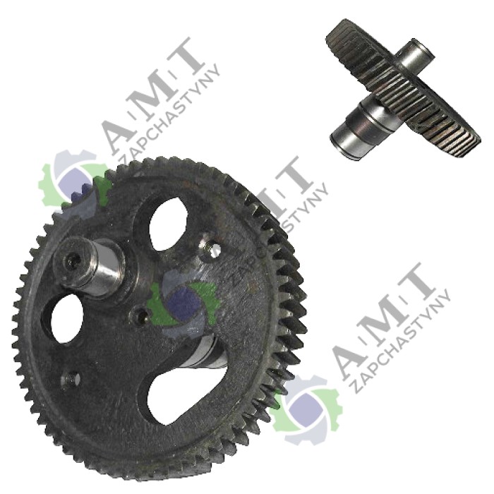 Шестерня (з кривошипом) (D=133 мм, 64 зуб.) вібротрамбовки Кентавр