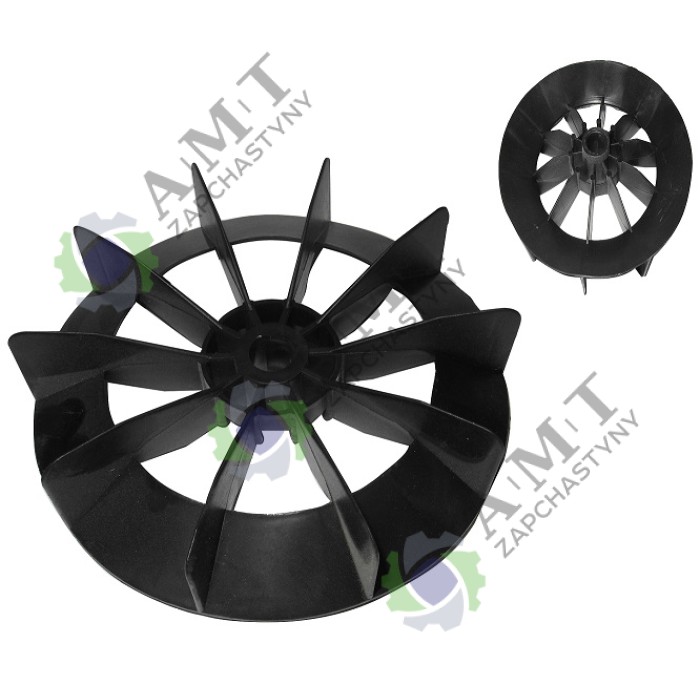 Крильчатка охолодження (D=145 мм, d=14 мм, під зріз, пластик) компресора