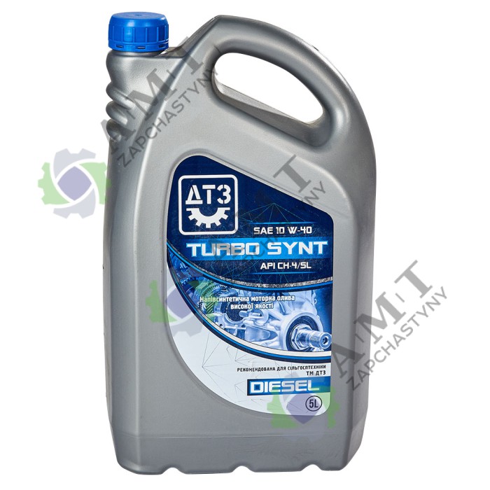 Масло моторное ДТЗ TURBO SYNT DIESEL 10W-40API CH-4/SLканистра 5л ПЕ