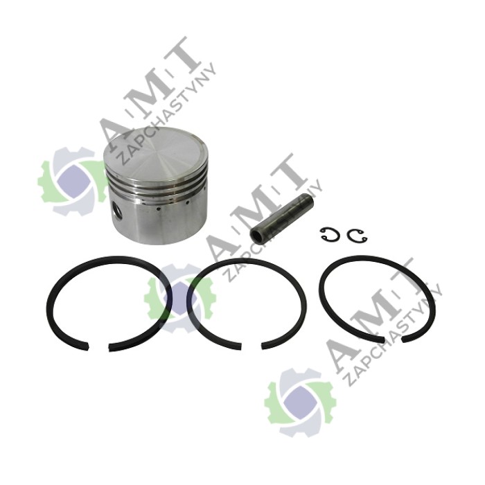 Диаметр наружный - 65 мм<br>Высота общая - 49,5 мм<br>Высота до посадки пальца - 26 мм<br>Диаметр поршневого пальца - 12,5 мм<br>Длина поршневого пальца - 56,8 мм