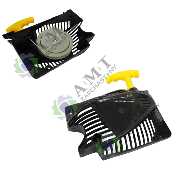 Стартер (плавный пуск, 4 зац. пластик, ровный) (черный) бензопил Кентавр