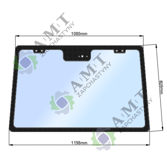 Стекло заднее ДТЗ 504 (h=805, L=1080x1198)