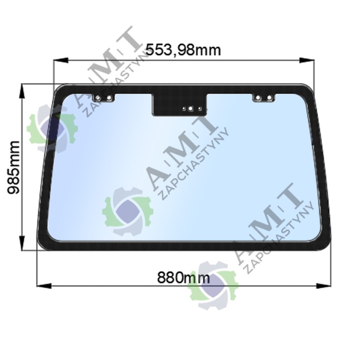 Стекло заднее ДТЗ 404.5С (h=985, L=880х545)