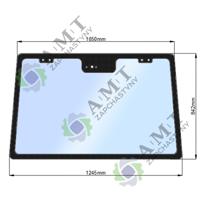 Стекло заднее ДТЗ 504 (h=842, L=1050x1245)