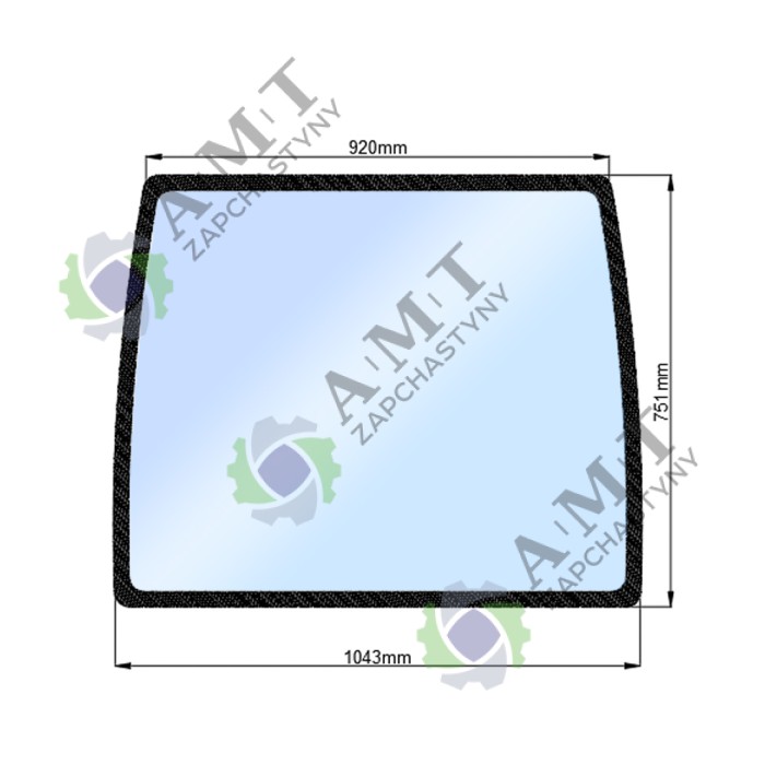Стекло заднее JM 244/3244/404С (h=750, L=920х1043)