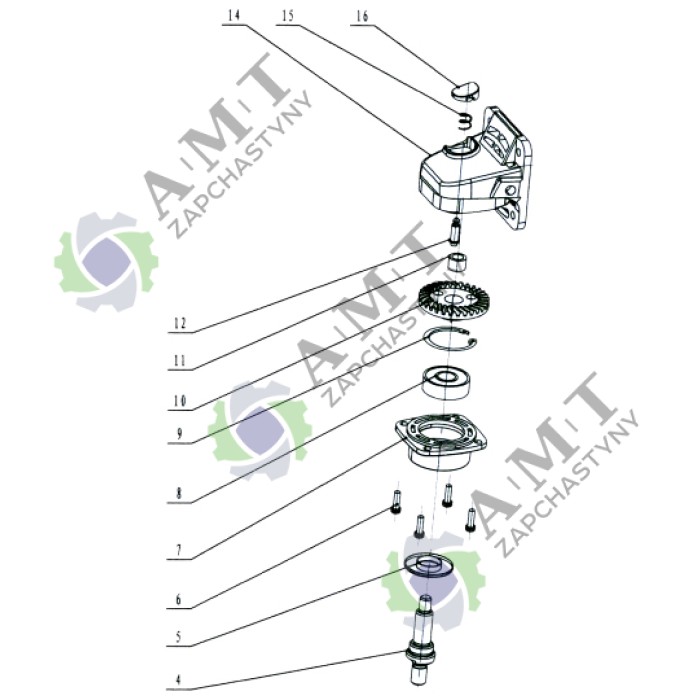 Редуктор (в сборе) Ls 1286HLv-4-16 Редуктор (в сборе) Ls 1286HLv-4-16