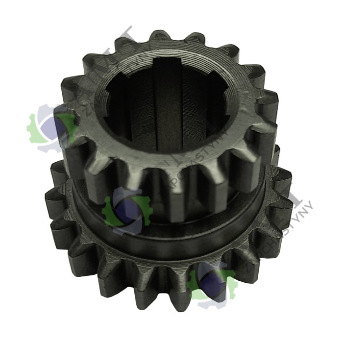 Шестерня главного вала двойная (z=16/20, 6 шлиц) редуктора МБ40-2