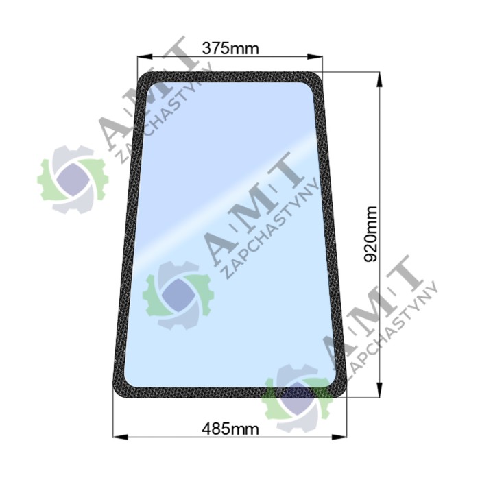 Стекло боковое левое DF 404 (h=920, L=375x485)