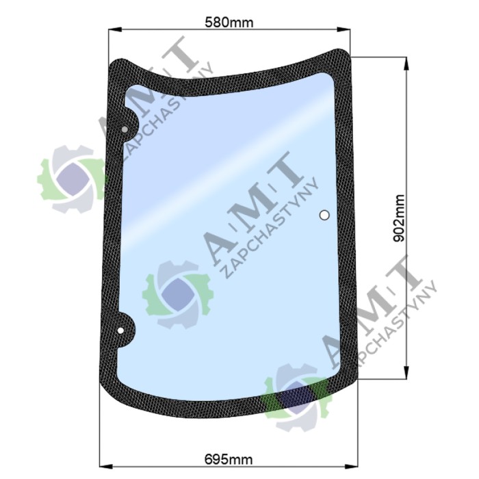 Cтекло заднее боковое правое (h-902, L-695x580) DF244DHXC