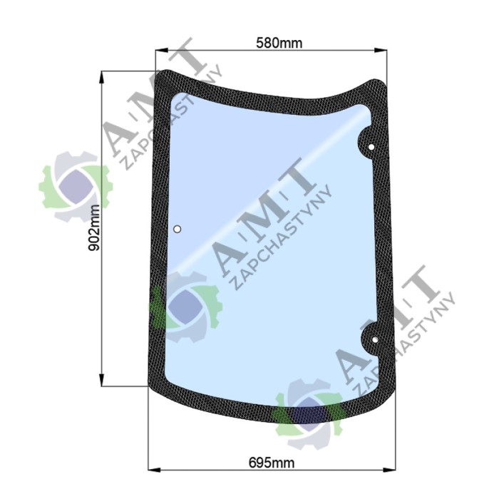 Cтекло заднее боковое левое (h-902, L-695x580) DF244DHXC