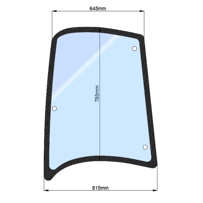 Стекло боковое левое h-785, 645x815 DF504DHLC