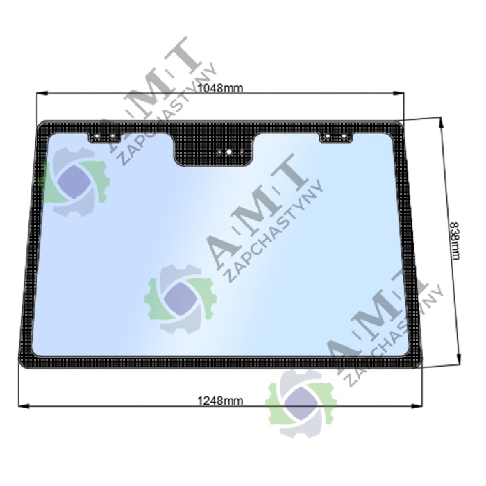 Стекло заднее ДТЗ 504 (h=838, L=1238x1048)