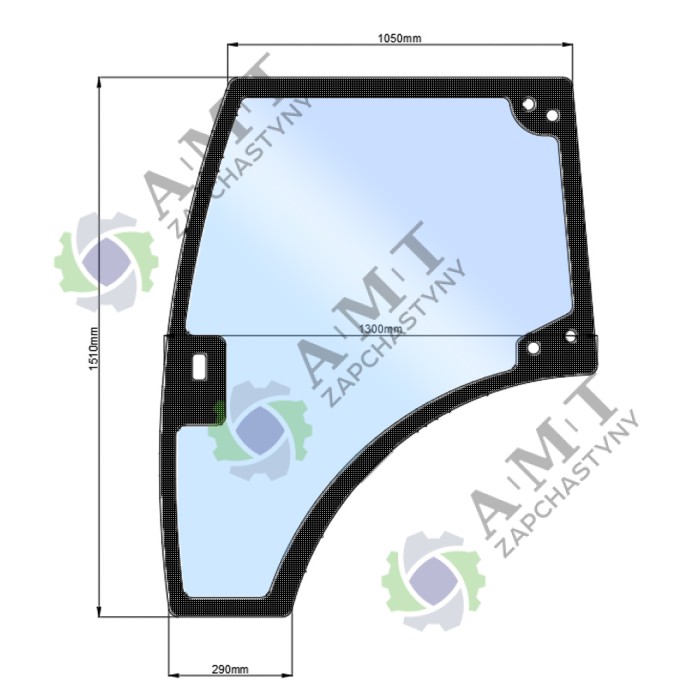 Стекло двери левой FT504CN